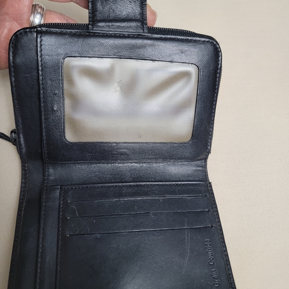 Vintage GH Bass Black Bi-Fold Full Grain Leather Wallet - Picture 8 of 14